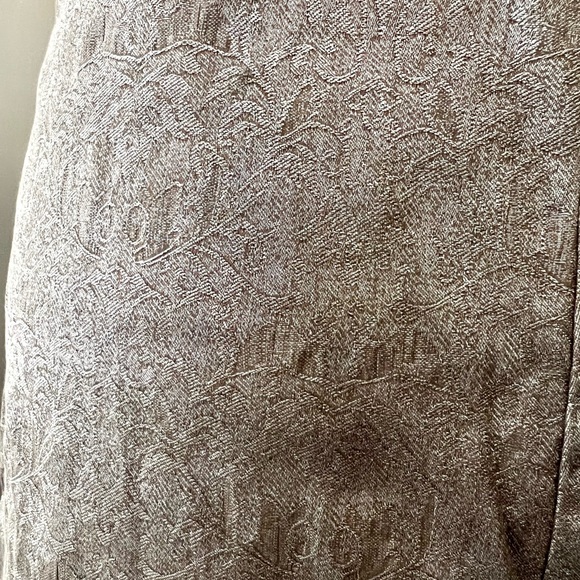 Renee C. Tunic Dress one shoulder Shimmery Brown Embossed Material XL - Picture 7 of 7